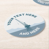 Dockyard Crane Ronde Kartonnen Onderzetter (Gebogen)