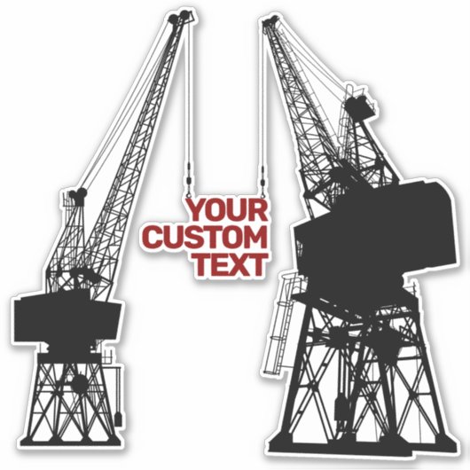 Dockyard Cranes Sticker (Voorkant)