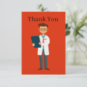 Docteur ajouter un Carte de remerciements de texte (Debout devant)