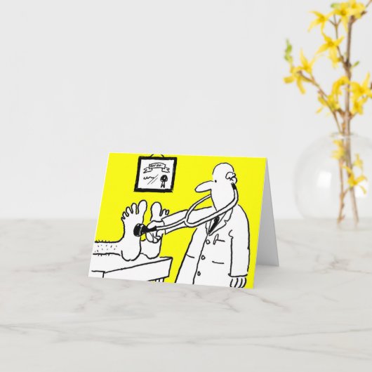 Docteur avec carte Stethoscope (Fleur jaune)