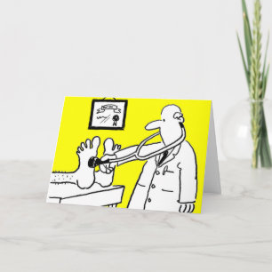 Docteur avec Stethoscope. Carte pour un médecin.