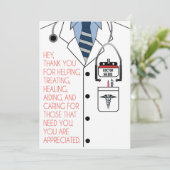 Docteur Carte de remerciements (Debout devant)