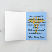 Docteur Carte de remerciements (Intérieur)