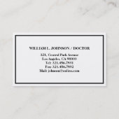 Docteur - cartes de visite (Dos)