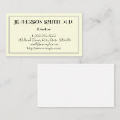 Docteur de base carte de visite (Devant / Derrière)