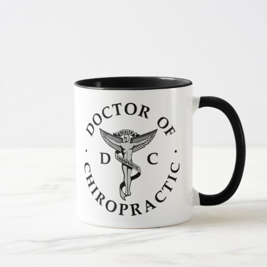 Docteur de tasse de logo de chiropractie (Droite)