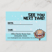 Docteur. Dentiste. Pédiatre. Prochain rendez-vous (Dos)