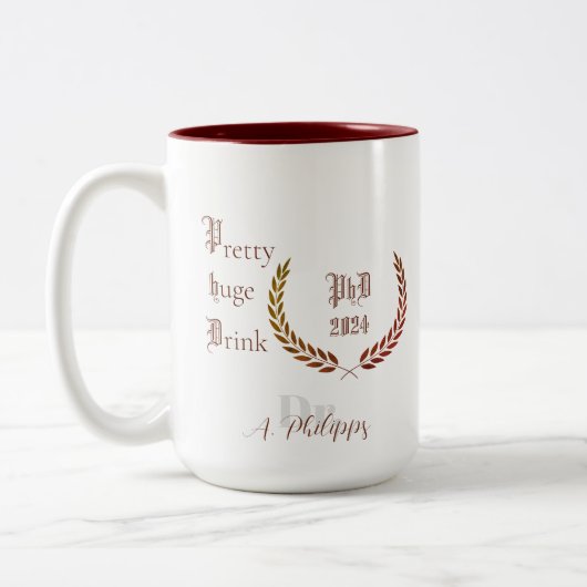 Docteur Dr. Assez énorme boisson drôle cadeau Mug (Gauche)