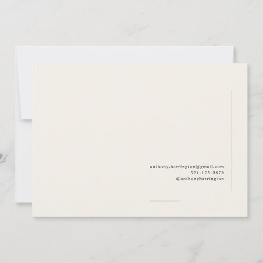 Docteur en chimie Faire-part d'or noir (Dos)