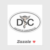 Docteur en chiropratique avec Sticker ovale Emblem (Feuille)