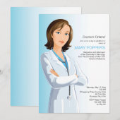 Docteur en médecine (F) Invitation à la graduation (Devant / Derrière)