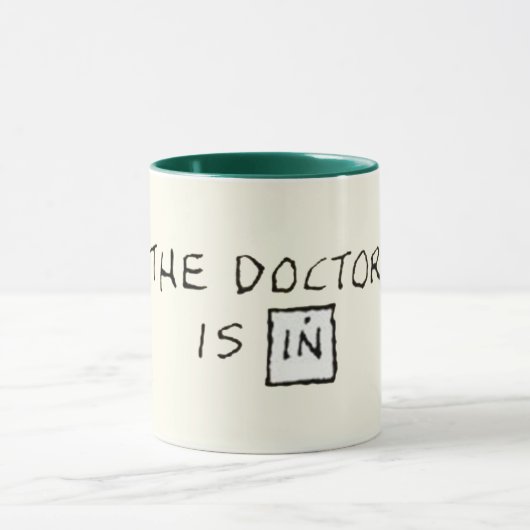 docteur en médecine jeu de mots drôle mug (Centre)