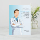 Docteur en médecine (M) Graduation Invitation (Debout devant)