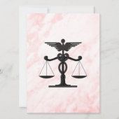 Docteur et avocat Faire-part de mariage rose (Devant)