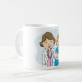 Docteur Et Nouvelle Mère Avec Un Bébé Café Mug (Devant gauche)