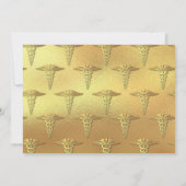 Docteur Faire-part de diplôme d'or Rouge (Dos)