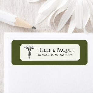 Docteur Green Cute Étiquette de adresse personnel
