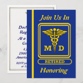 Docteur MD Retraite Invitation (Devant / Derrière)
