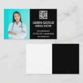 Docteur Médicale | Carte de visite du code d'analy (Devant / Derrière)