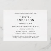Docteur Nom 6 Photo Graduation Faire-part à huile (Verso)