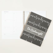 Docteur nom personnalisé ECG EKG don de coeur médi (Devant avec enveloppe)