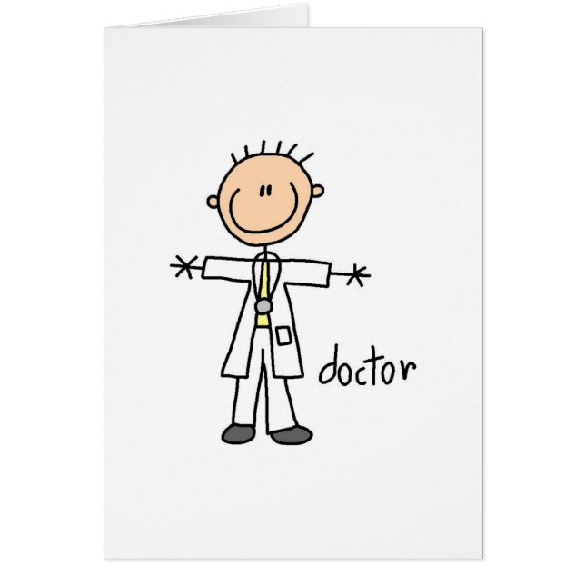 Docteur Stick Figure Card (Devant)