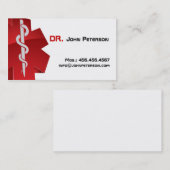 Docteur, thérapeute, ambulance, carte de médecin (Devant / Derrière)