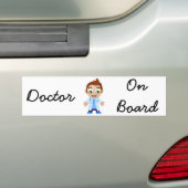Doctor aan boord bumpersticker (Op auto)