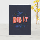 Doctor Afstuderen Gefeliciteerd Kaart (Gele Bloem)