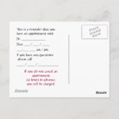 Doctor Appointherinnering Postkaart (Achterkant)