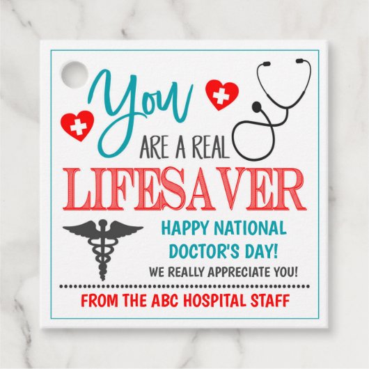 Doctor Appreciation Gift Label (Voorkant)