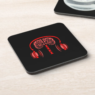 Doctor Brain-weefsel Luisteren naar muziek Bier Onderzetter