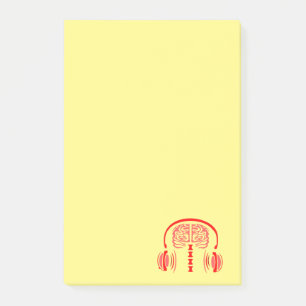 Doctor Brain-weefsel Luisteren naar muziek Post-it® Notes