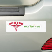 Doctor Caduceus Red Bumpersticker (Op auto)