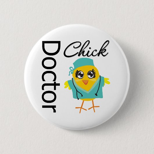 Doctor Chick Ronde Button 5,7 Cm (Voorkant)