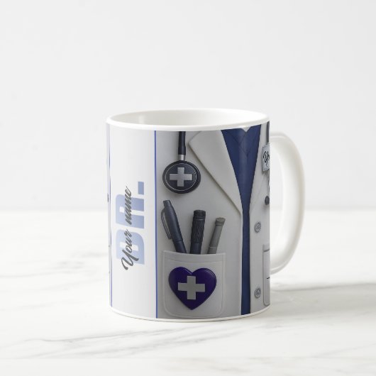 Doctor Coat Stethoscope Mug | Custom Medical Nurse (Devant droit)
