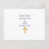 DOCTOR DANK U EN GOD BLESS U BRIEFKAART (Voorkant)