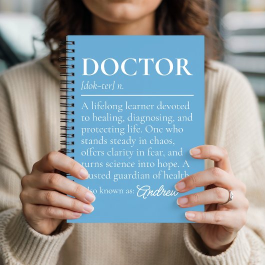Doctor Definition Custom Journal Gift for Doctors