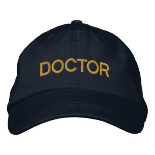 Doctor Embroided Baseball Hat - marine en Gold Pet