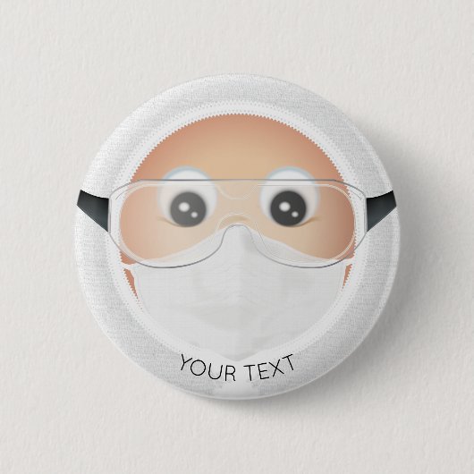 Doctor Emoji Ronde Button 5,7 Cm (Voorkant)