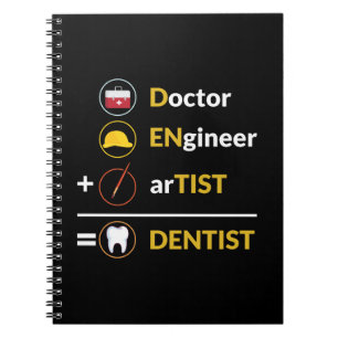 Doctor + Engineer + Artist = Dentist Funny Dental Notitieboek
