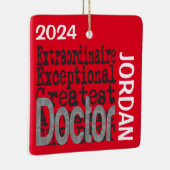 Doctor Extraordinaire CUSTOM Keramisch Ornament (Rechts)