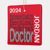 Doctor Extraordinaire CUSTOM Keramisch Ornament (Links)
