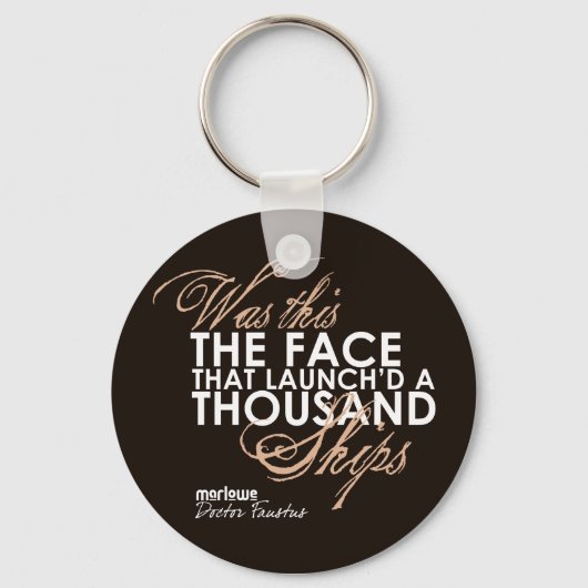 Doctor Faustus Quote Sleutelhanger (Voorkant)