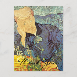 Doctor Gachet Portrait van Van Gogh, bedankt Briefkaart