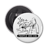 Doctor Gift Beer Bottle Open Button Flesopener (Voorkant)