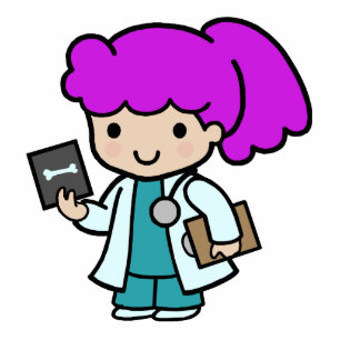 Doctor Girl Staand Fotobeeldje
