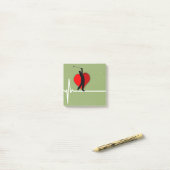 Doctor golfen ekg lijn hart medisch thema golf post-it® notes (Op bureau)