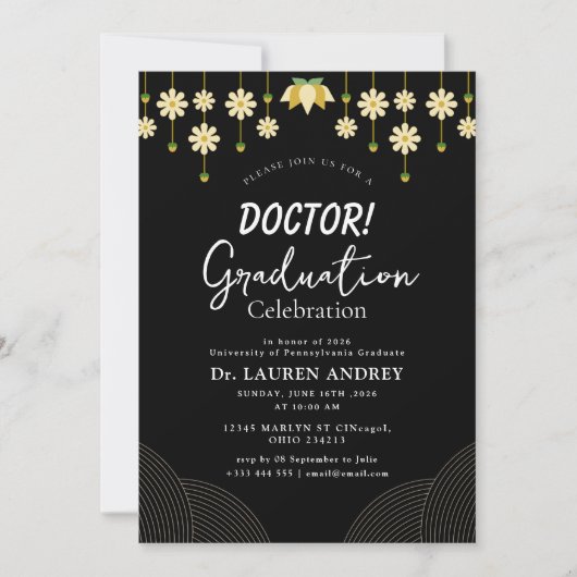 Doctor Graduation Party Invitation (Devant)