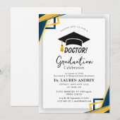 Doctor Graduation Party Invitation Kaart (Voorkant / Achterkant)